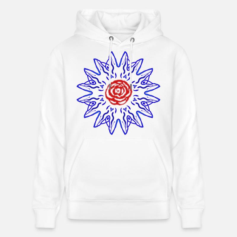 Rose dans le soleil bleu - Sweat à capuche bio CRUISER Stanley/Stella Unisexe - blanc