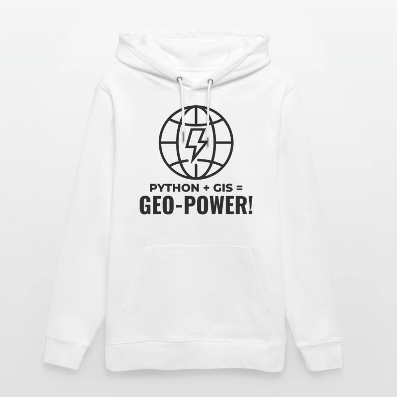 Python GIS Geo-Power Programming Geospatial Stanley/Stella CRUISER Unisex Organic Hoodie