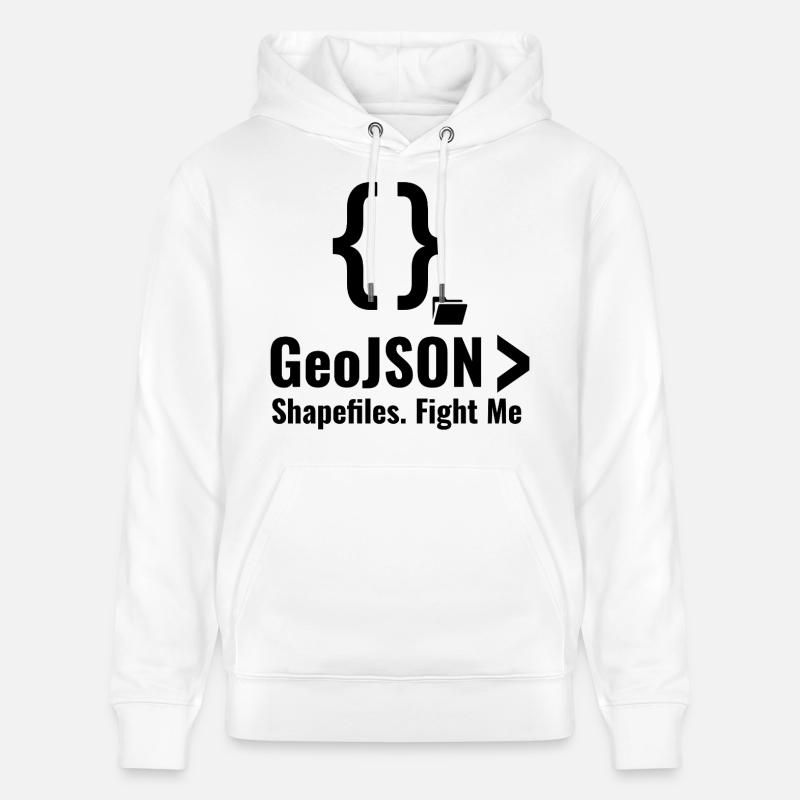 Debatte über GeoJSON-Shapefiles GIS-Datenformat - Stanley/Stella Unisex Bio-Hoodie CRUISER  - Weiß