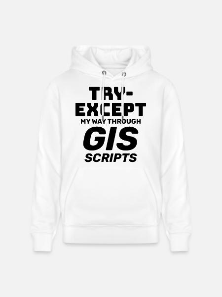 GIS-Skripte Programmieren Ausprobieren außer Debuggen - Stanley/Stella Unisex Bio-Hoodie CRUISER  - Weiß