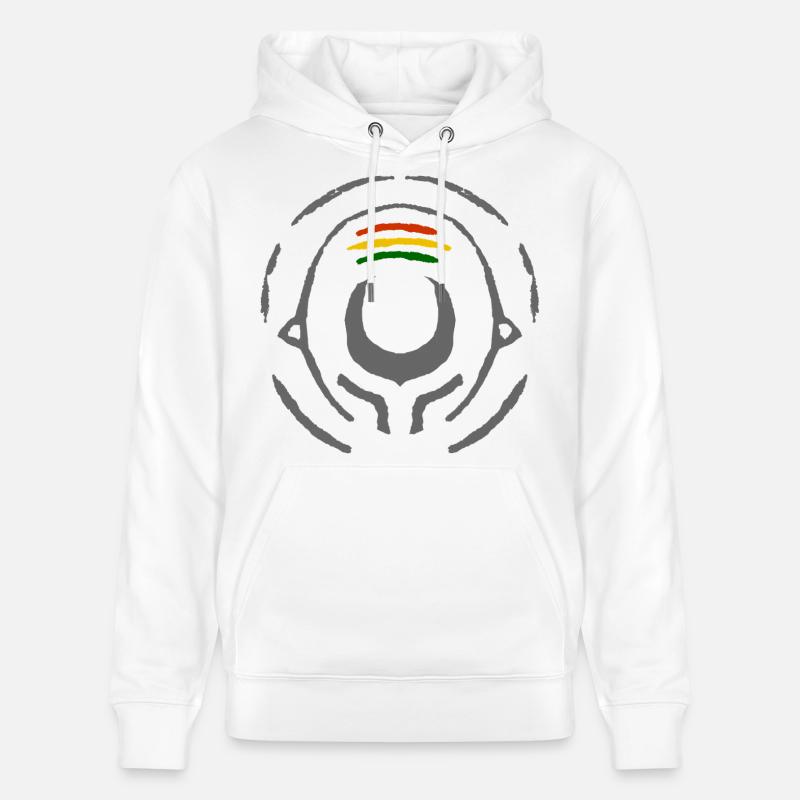 Motif abstrait de cercle Reggae - Sweat à capuche bio CRUISER Stanley/Stella Unisexe - blanc