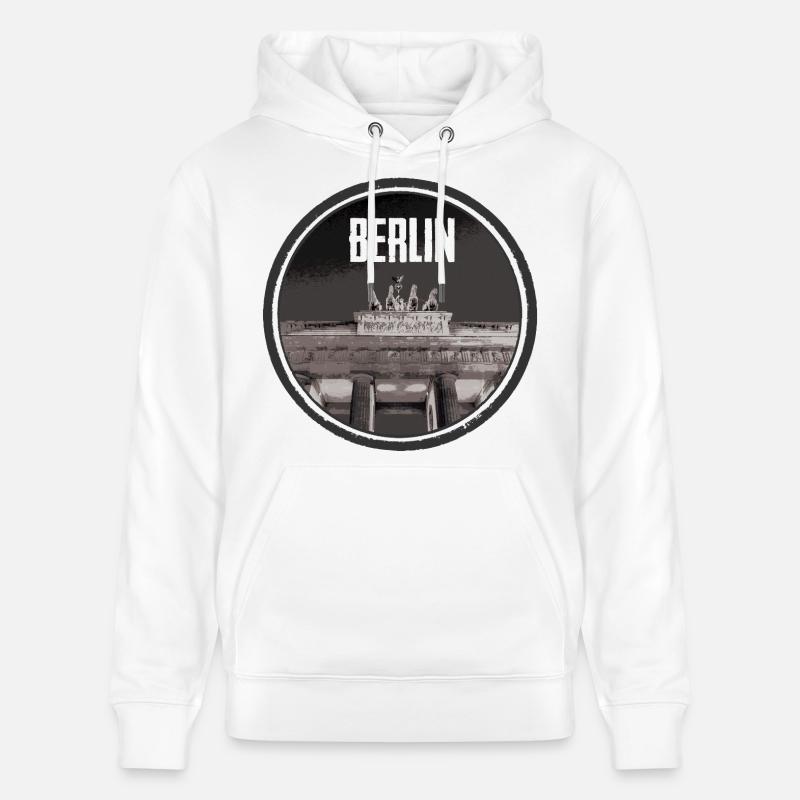 Conception de l’architecture urbaine de Berlin - Sweat à capuche bio CRUISER Stanley/Stella Unisexe - blanc