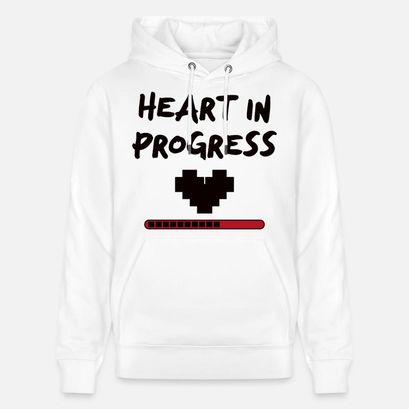 Déclaration HEART IN PROGRESS - Sweat à capuche bio CRUISER Stanley/Stella Unisexe - blanc