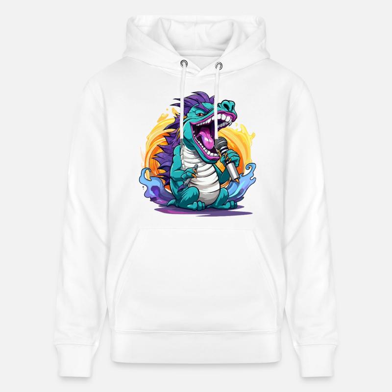 Dragon Singer avec micro - Sweat à capuche bio CRUISER Stanley/Stella Unisexe - blanc