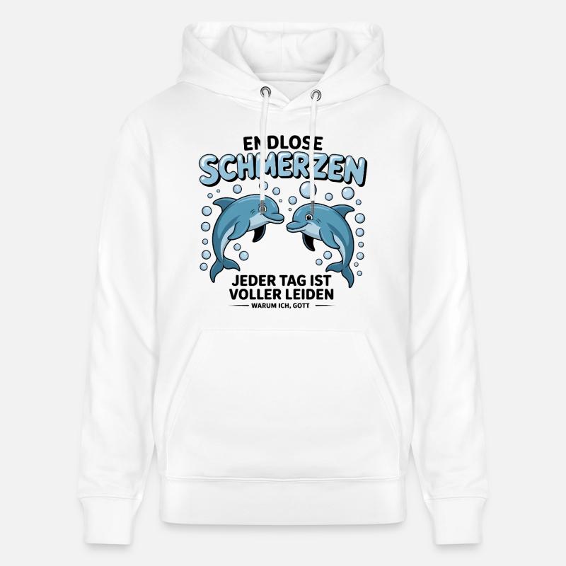 Douleurs sans fin - Mèmes allemands drôles - Sweat à capuche bio CRUISER Stanley/Stella Unisexe - blanc