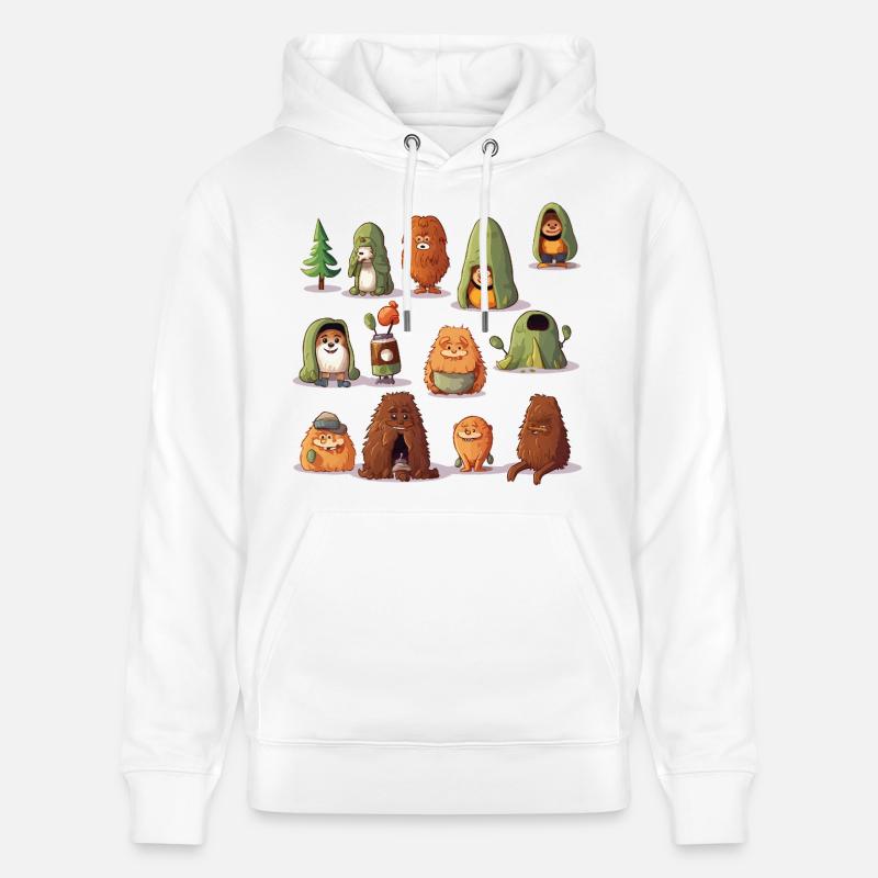 Mondes de câlins WaldYeti - Sweat à capuche bio CRUISER Stanley/Stella Unisexe - blanc