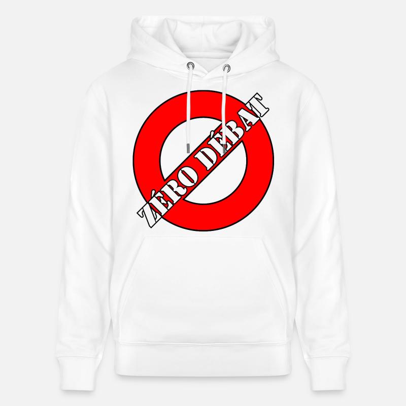 ZÉRO DÉBAT. - Sweat à capuche bio CRUISER Stanley/Stella Unisexe - blanc