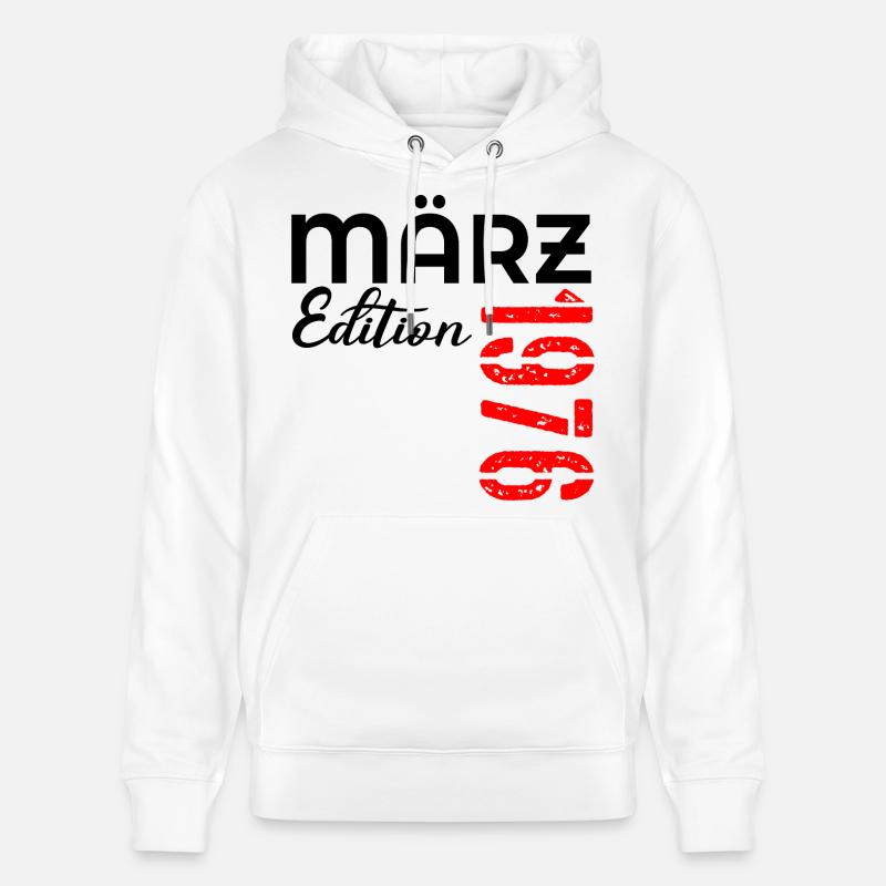 51e anniversaire 1976 mars - Sweat à capuche bio CRUISER Stanley/Stella Unisexe - blanc