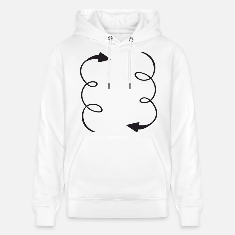 Flèches de circulation - Sweat à capuche bio CRUISER Stanley/Stella Unisexe - blanc