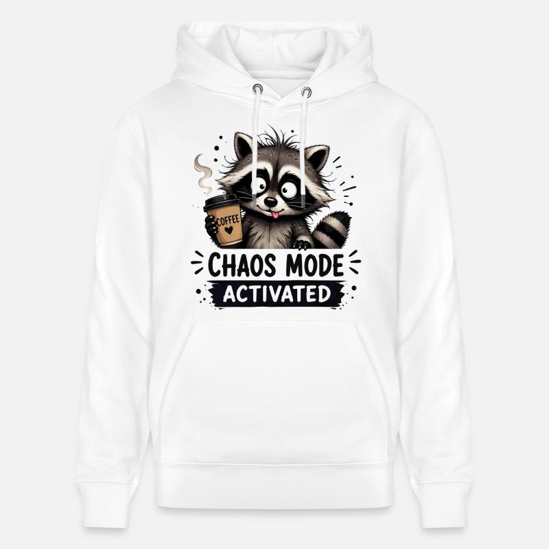 Mode Chaos activé - Sweat à capuche bio CRUISER Stanley/Stella Unisexe - blanc