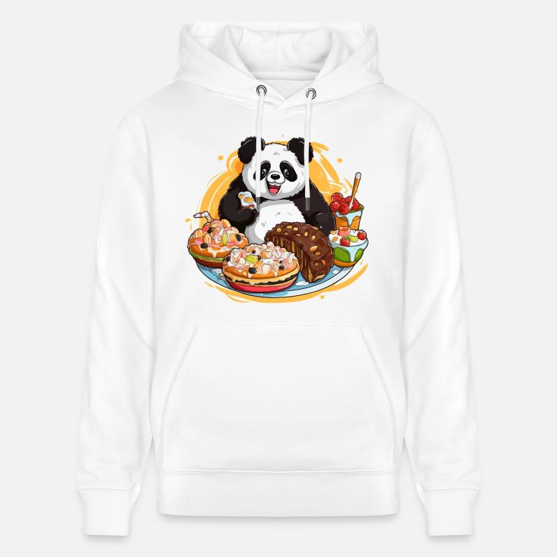 Festin de dessert de panda - Sweat à capuche bio CRUISER Stanley/Stella Unisexe - blanc