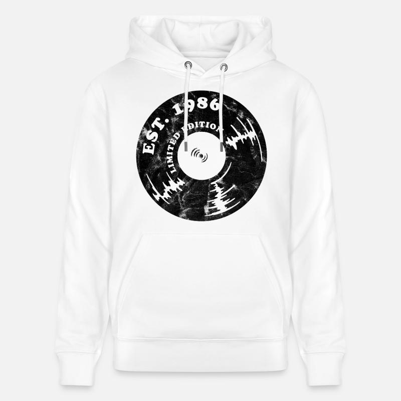 Millésime 1986 - Sweat à capuche bio CRUISER Stanley/Stella Unisexe - blanc