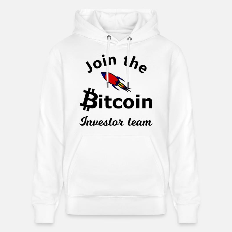Le bitcoin s’envole vers la lune - Sweat à capuche bio CRUISER Stanley/Stella Unisexe - blanc