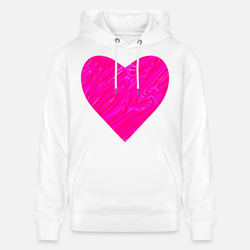 Neon Herz zum Muttertag - Stanley/Stella Unisex Bio-Hoodie CRUISER - Weiß