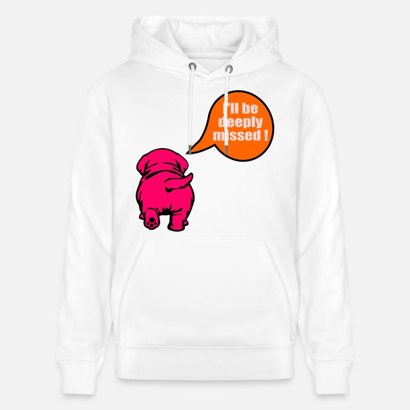 Chien d’adieu drôle - Sweat à capuche bio CRUISER Stanley/Stella Unisexe - blanc