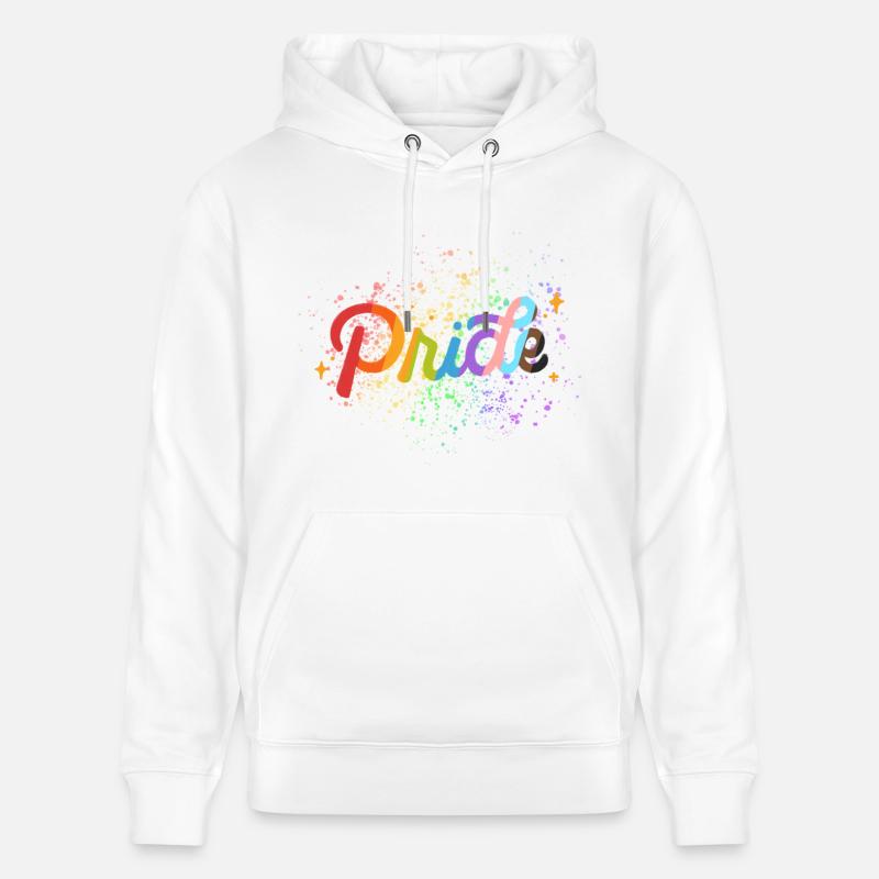 Pridemix Farbspritzer - Stanley/Stella Unisex Bio-Hoodie CRUISER - Weiß
