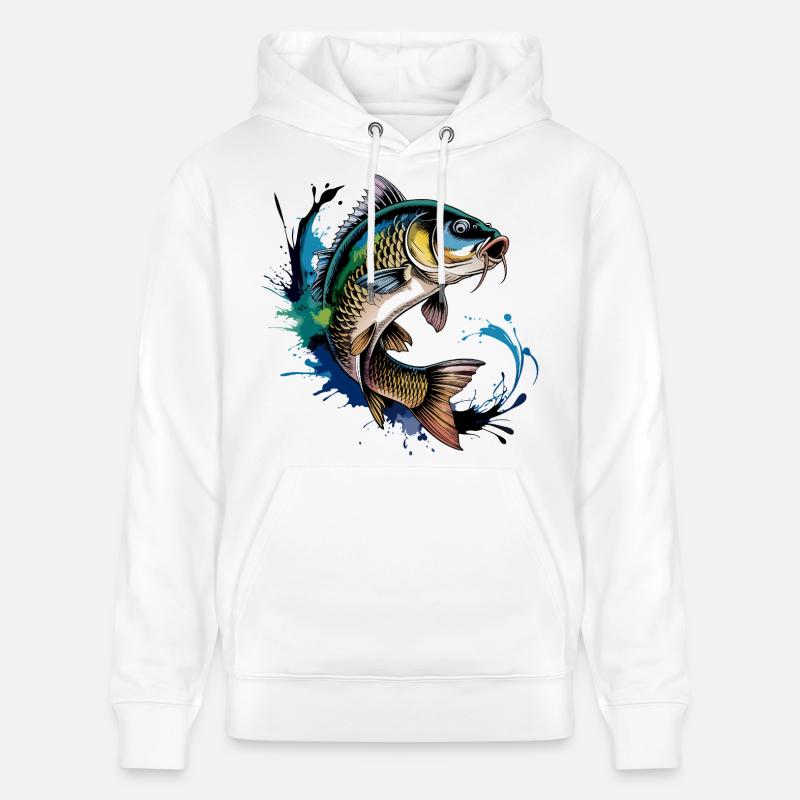 Springender Karpf - Stanley/Stella Unisex Bio-Hoodie CRUISER - Weiß