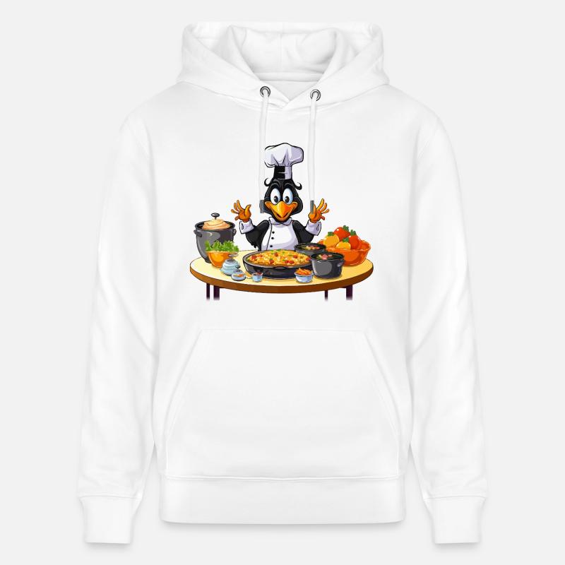 Kitchen Duck Chef Design - Sweat à capuche bio CRUISER Stanley/Stella Unisexe - blanc
