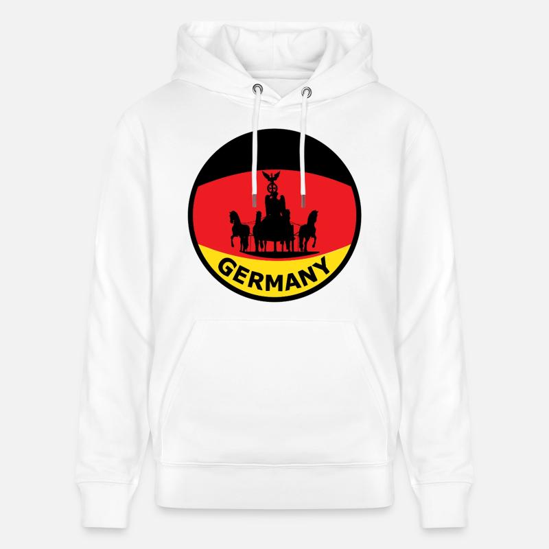 Silhouette du char du drapeau allemand - Sweat à capuche bio CRUISER Stanley/Stella Unisexe - blanc