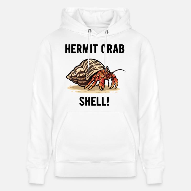 Bernard-l'ermite Shell Hermit Crab - Sweat à capuche bio CRUISER Stanley/Stella Unisexe - blanc