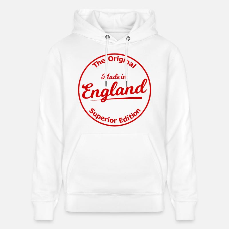 Rouge Original Stamp England - Sweat à capuche bio CRUISER Stanley/Stella Unisexe - blanc