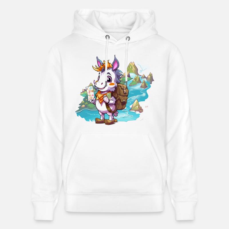 Chèvre d’aventure côtière - Sweat à capuche bio CRUISER Stanley/Stella Unisexe - blanc