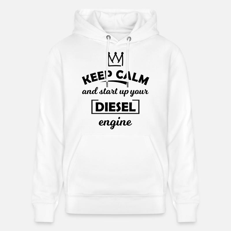 Sport automobile diesel - Sweat à capuche bio CRUISER Stanley/Stella Unisexe - blanc