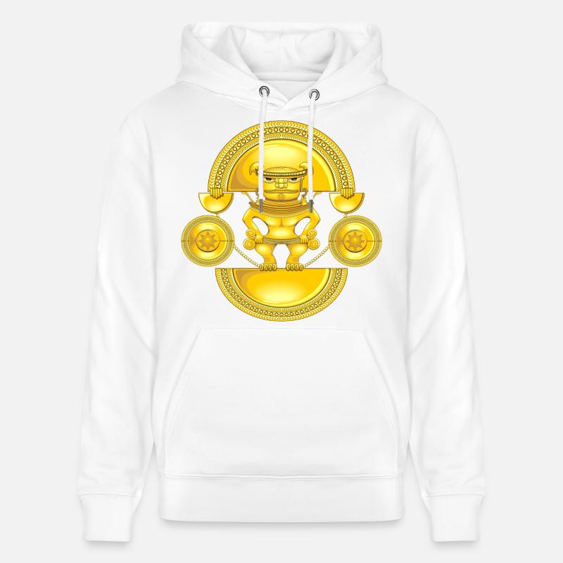 Le chaman doré - Sweat à capuche bio CRUISER Stanley/Stella Unisexe - blanc