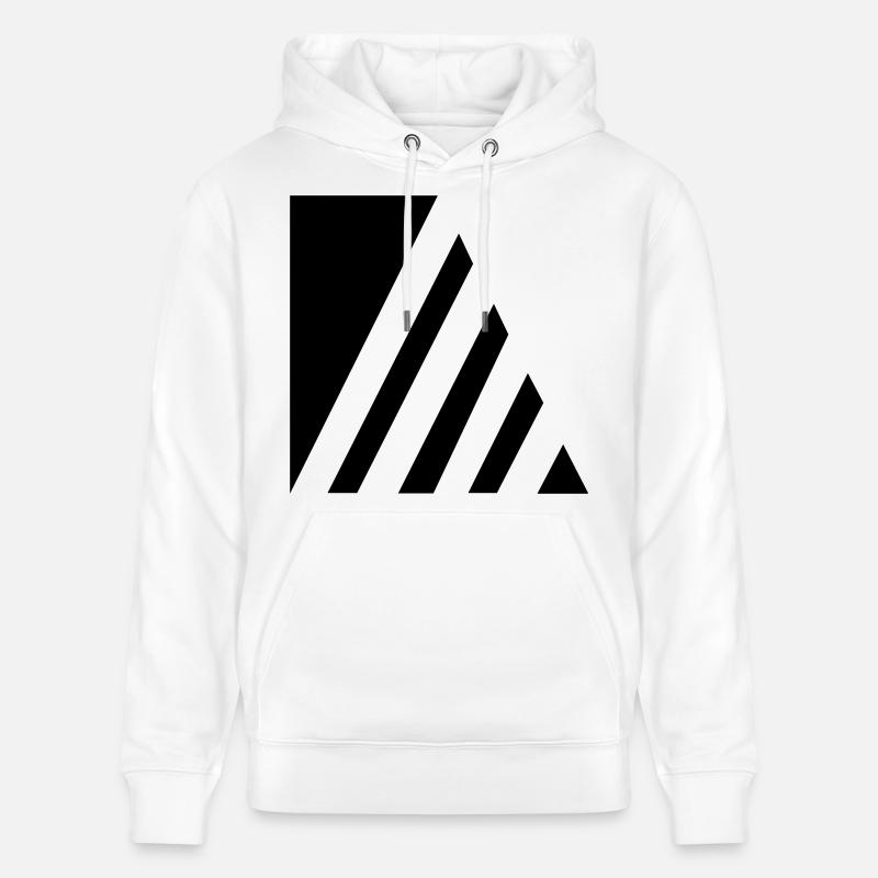 Rayures élégantes - Sweat à capuche bio CRUISER Stanley/Stella Unisexe - blanc