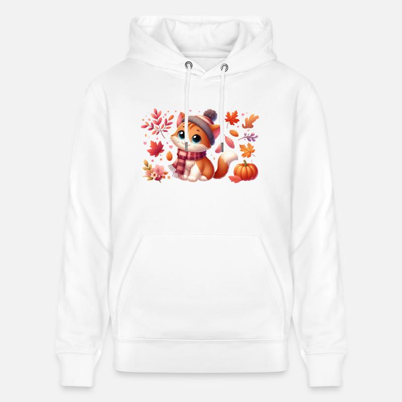 chat automne 3 - Sweat à capuche bio CRUISER Stanley/Stella Unisexe - blanc
