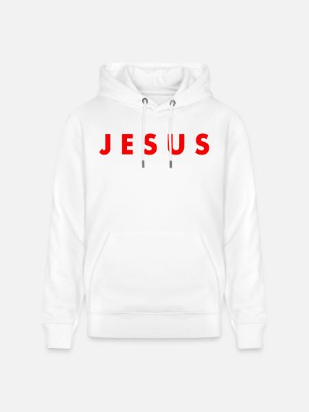Jesus - Stanley/Stella CRUISER Unisex Organic Hoodie - white