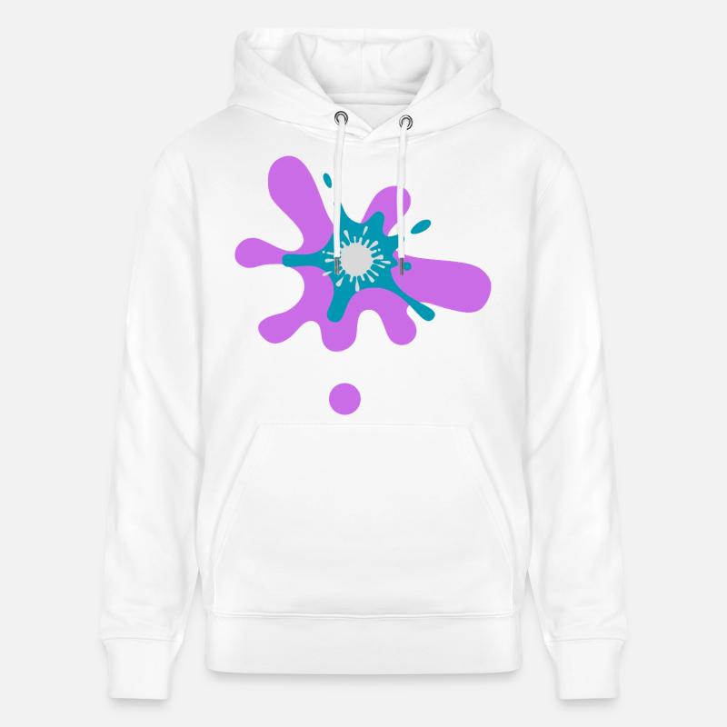 Impression d'éclaboussures de peinture abstraite - Sweat à capuche bio CRUISER Stanley/Stella Unisexe - blanc
