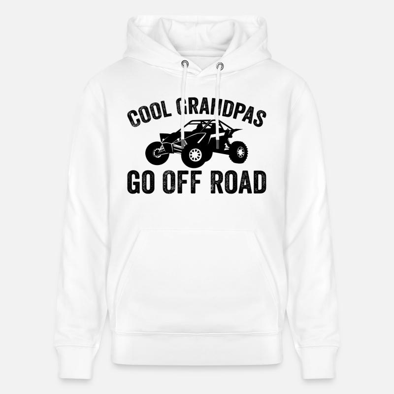 cool grandpas go off road - Sweat à capuche bio CRUISER Stanley/Stella Unisexe - blanc