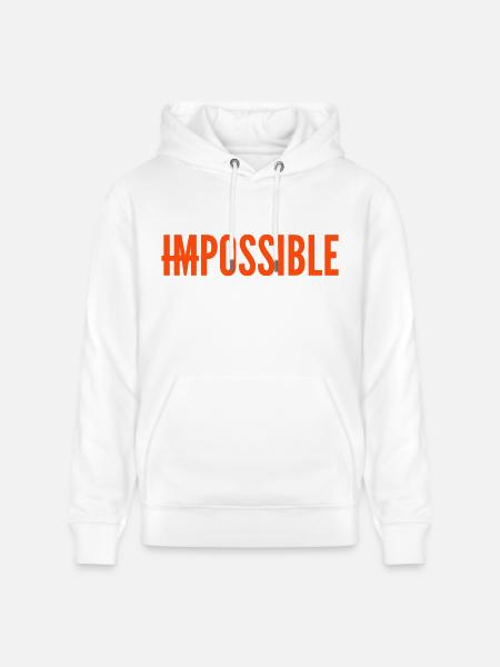 IMPOSSIBLE - POSSIBLE - Stanley/Stella CRUISER Unisex Organic Hoodie - white