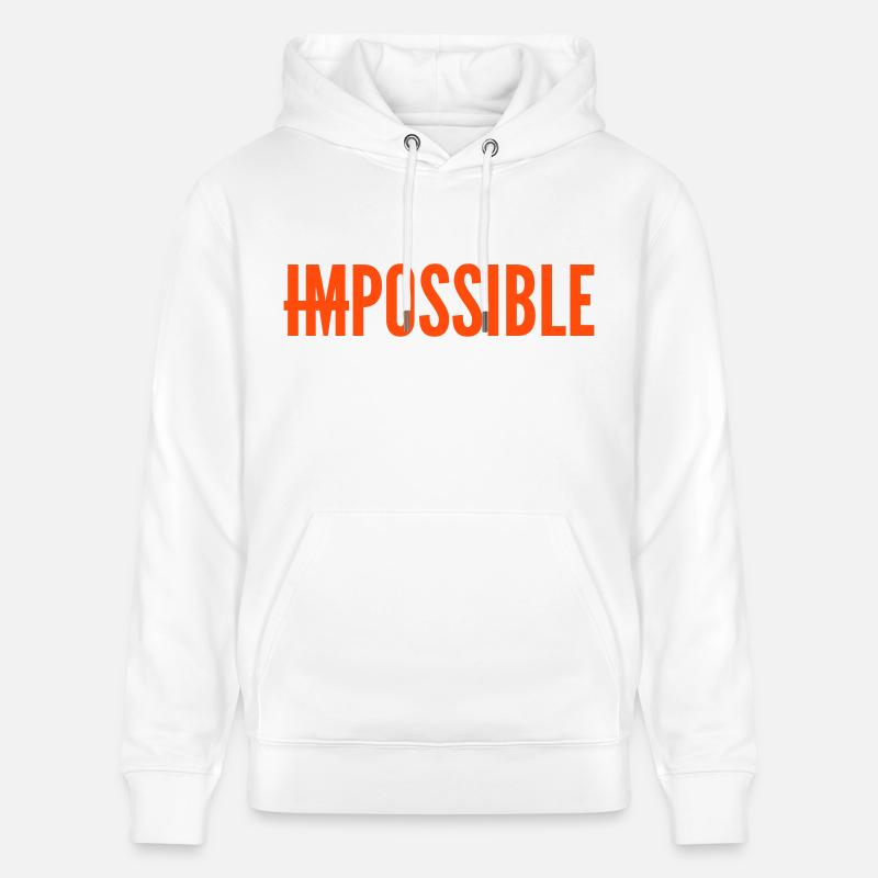 IMPOSSIBLE - POSSIBLE - Sweat à capuche bio CRUISER Stanley/Stella Unisexe - blanc