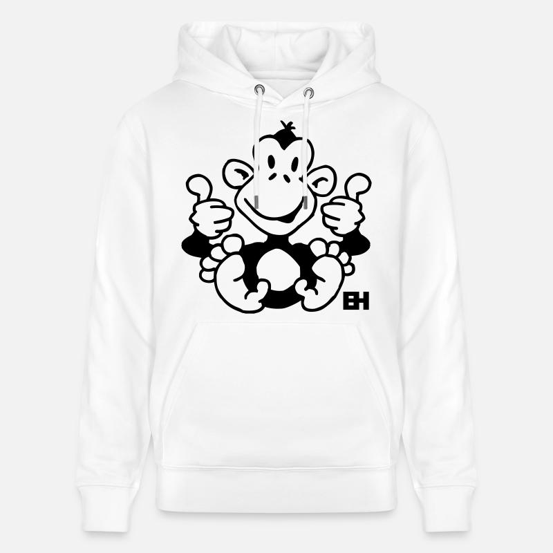Singe - Sweat à capuche bio CRUISER Stanley/Stella Unisexe - blanc