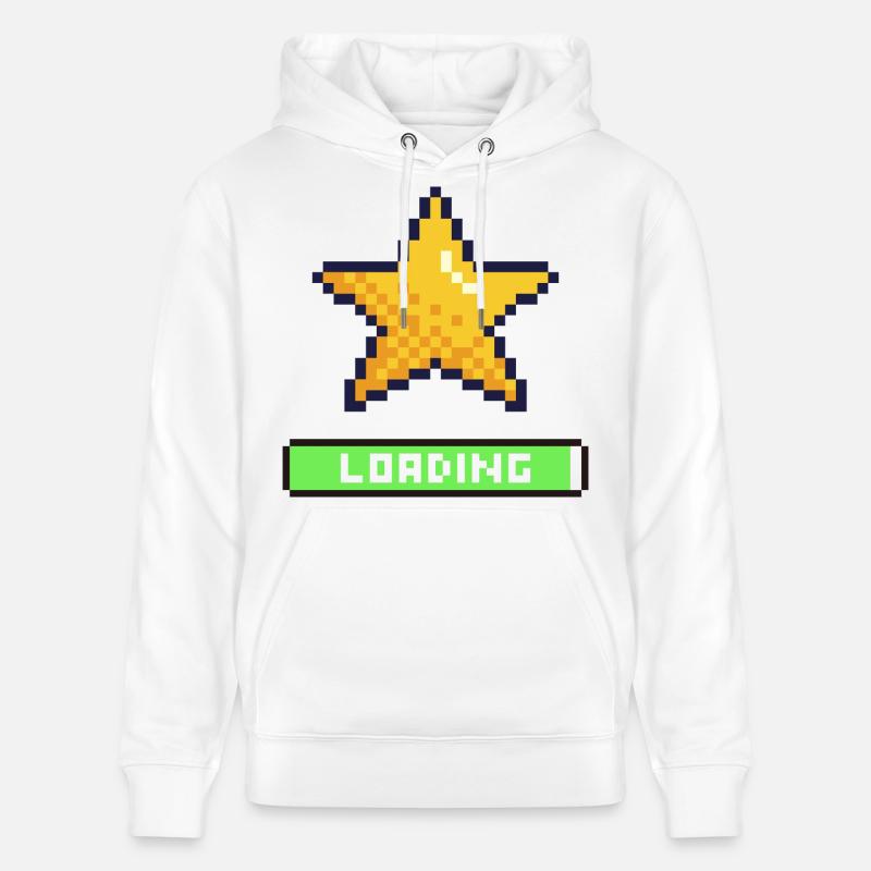 loading pixel étoile - Sweat à capuche bio CRUISER Stanley/Stella Unisexe - blanc