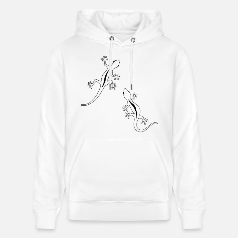 Zwei Eidechsen - Stanley/Stella Unisex Bio-Hoodie CRUISER  - Weiß