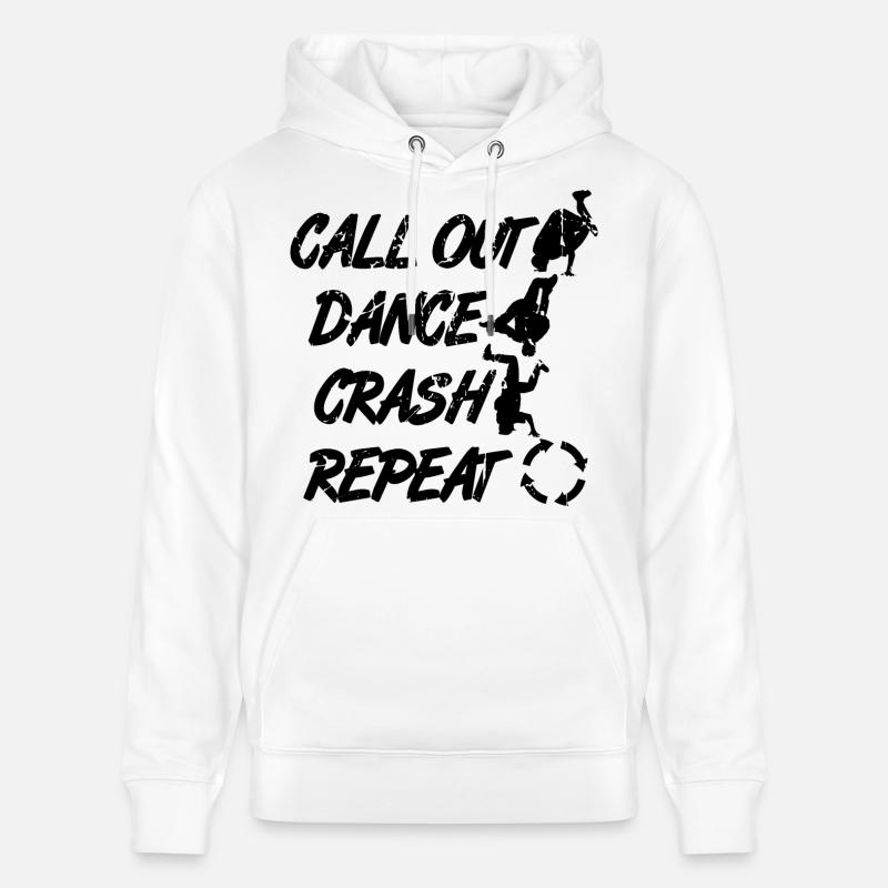 Call Out Dance Crash Repeat - Stanley/Stella Unisex Bio-Hoodie CRUISER  - Weiß