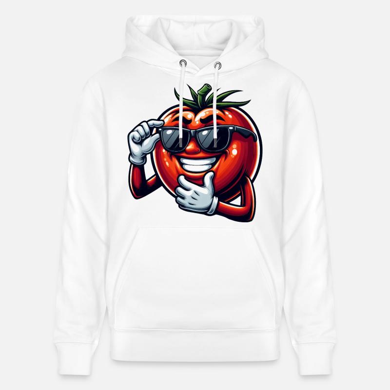 Coole Tomate mit Sonnenbrille Sommer Eitelkeit - Stanley/Stella Unisex Bio-Hoodie CRUISER  - Weiß