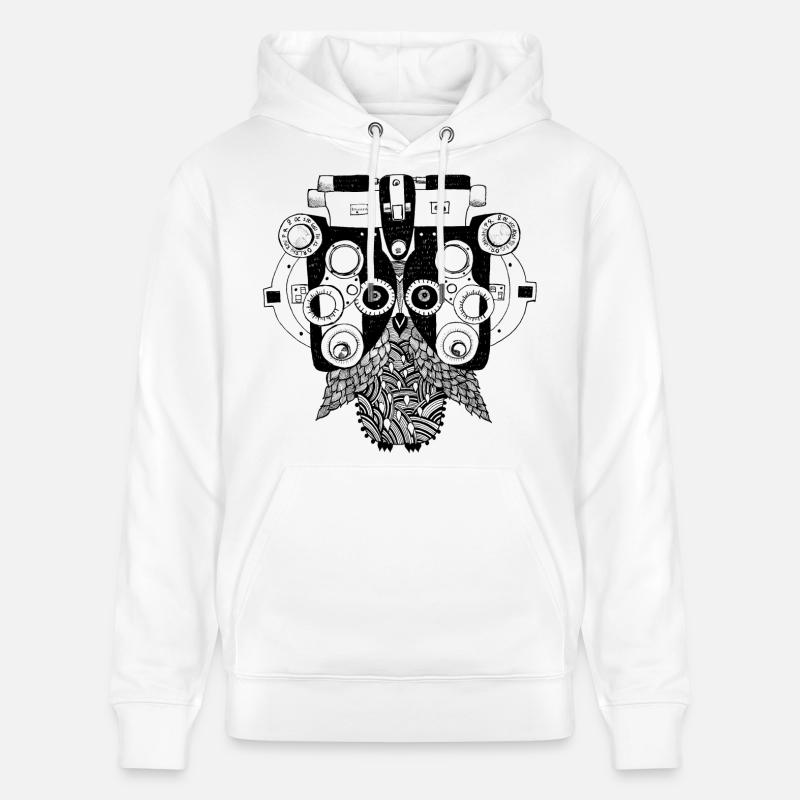 Phoropter owl - Sweat à capuche bio CRUISER Stanley/Stella Unisexe - blanc