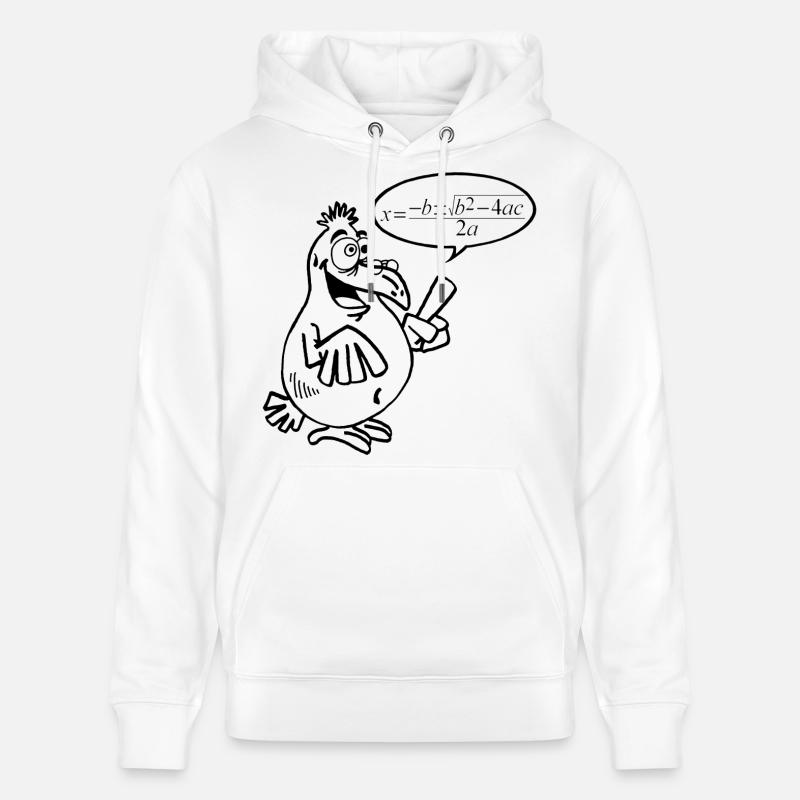 Schwarzer Schlauer Vogel - Stanley/Stella Unisex Bio-Hoodie CRUISER  - Weiß