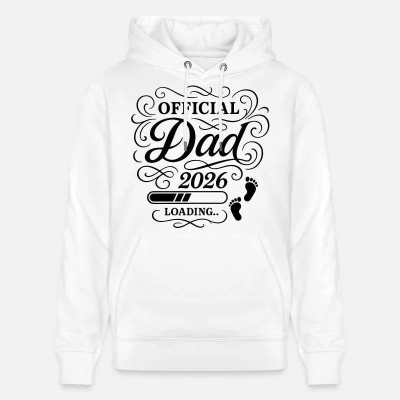 Dad 2026 Papa Loading Vaterschaft - Stanley/Stella Unisex Bio-Hoodie CRUISER  - Weiß