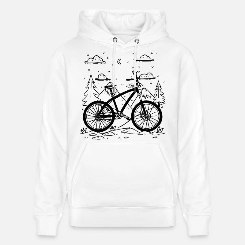 Style de bande dessinée VTT - Sweat à capuche bio CRUISER Stanley/Stella Unisexe - blanc
