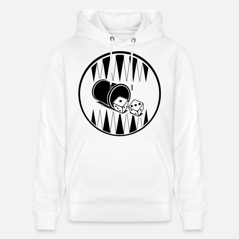 Backgammon | Board Game | Gift - Stanley/Stella CRUISER Unisex Organic Hoodie - white