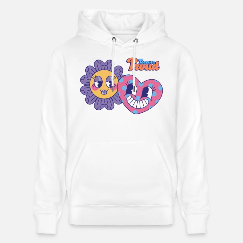 Love Psychodelic retro designs Graphique - Sweat à capuche bio CRUISER Stanley/Stella Unisexe - blanc