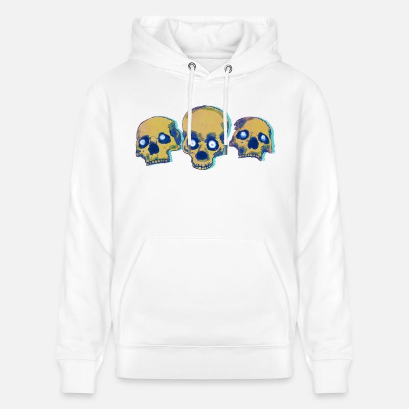Drei Totenschädel - Stanley/Stella Unisex Bio-Hoodie CRUISER  - Weiß