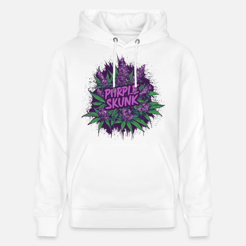 Mouffette Pourpre - Sweat à capuche bio CRUISER Stanley/Stella Unisexe - blanc