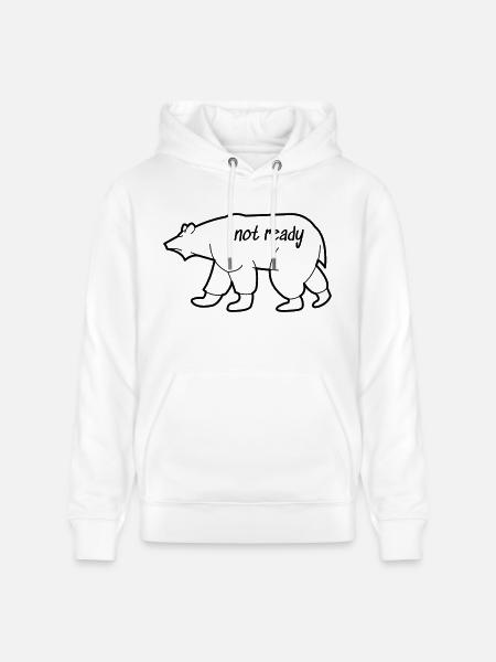 Eisbär Zeichnung - Stanley/Stella Unisex Bio-Hoodie CRUISER  - Weiß