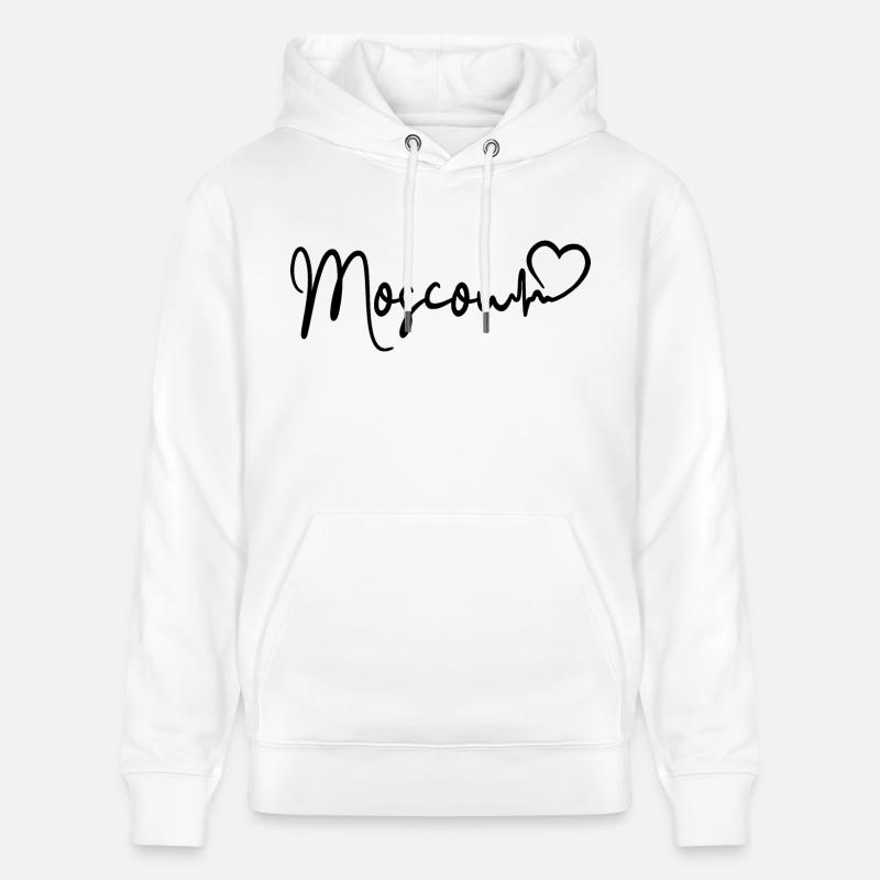 Moscou Heartbeat Russie Moscou - Sweat à capuche bio CRUISER Stanley/Stella Unisexe - blanc